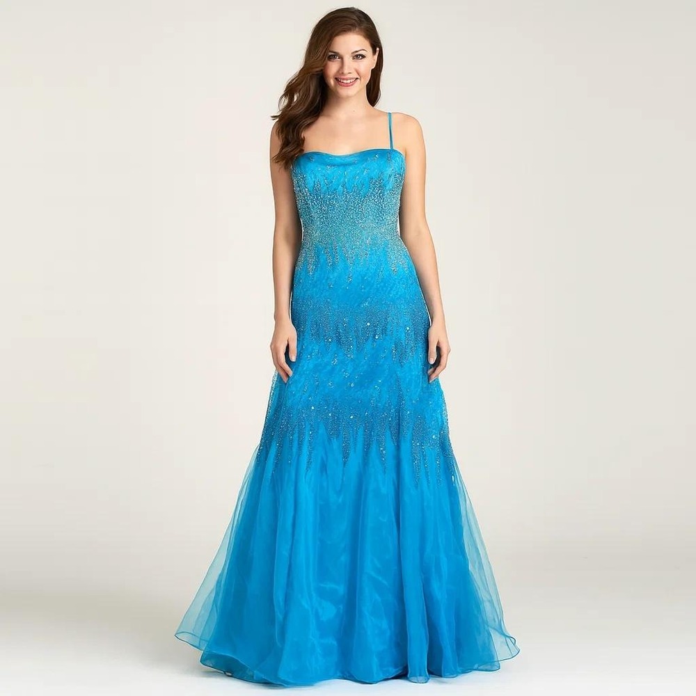 Riva Designs Formal Gown Long Dress Size 14 Pageant Evening Prom Maxi Fairy Y2K